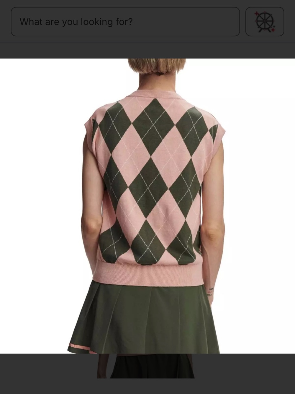 NWT Varley Avika Argyle Sweater - Picture 7 of 8